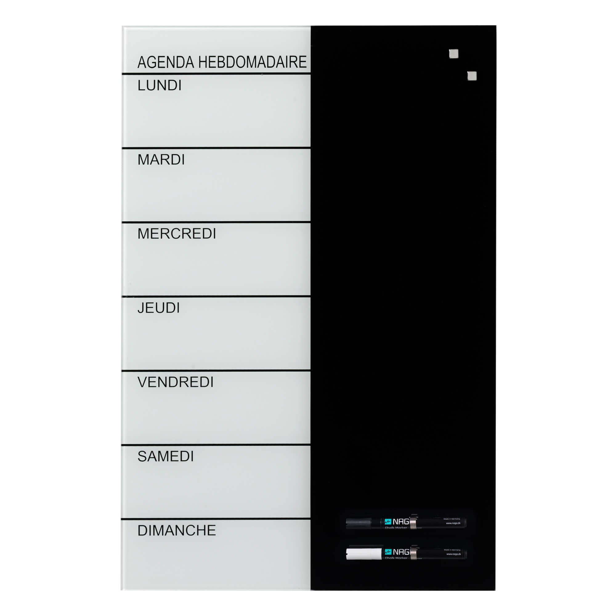 40   60 Cm  Glas Uge Tavle Fransk