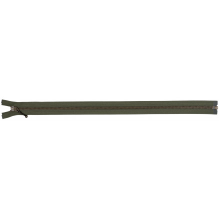 Ykk Delbar Lynlås Antik Messing Armygrøn 6mm 45cm