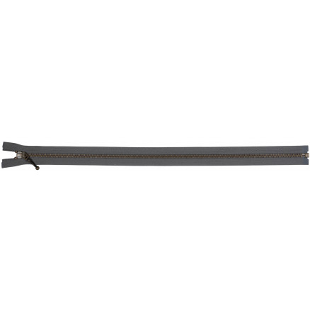 Ykk Delbar Lynlås Antik Messing Varm Grå 6mm 45cm