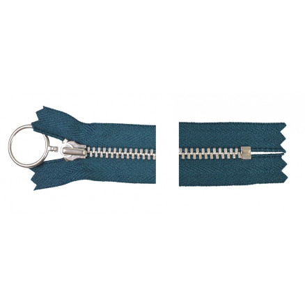 Ykk Lynlås Aluminium Fast   Ring 30cm 4mm Petrol