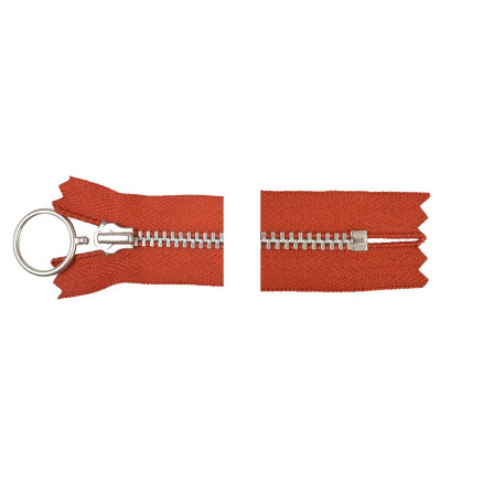 Ykk Lynlås Aluminium Fast   Ring 20cm 4mm Rust